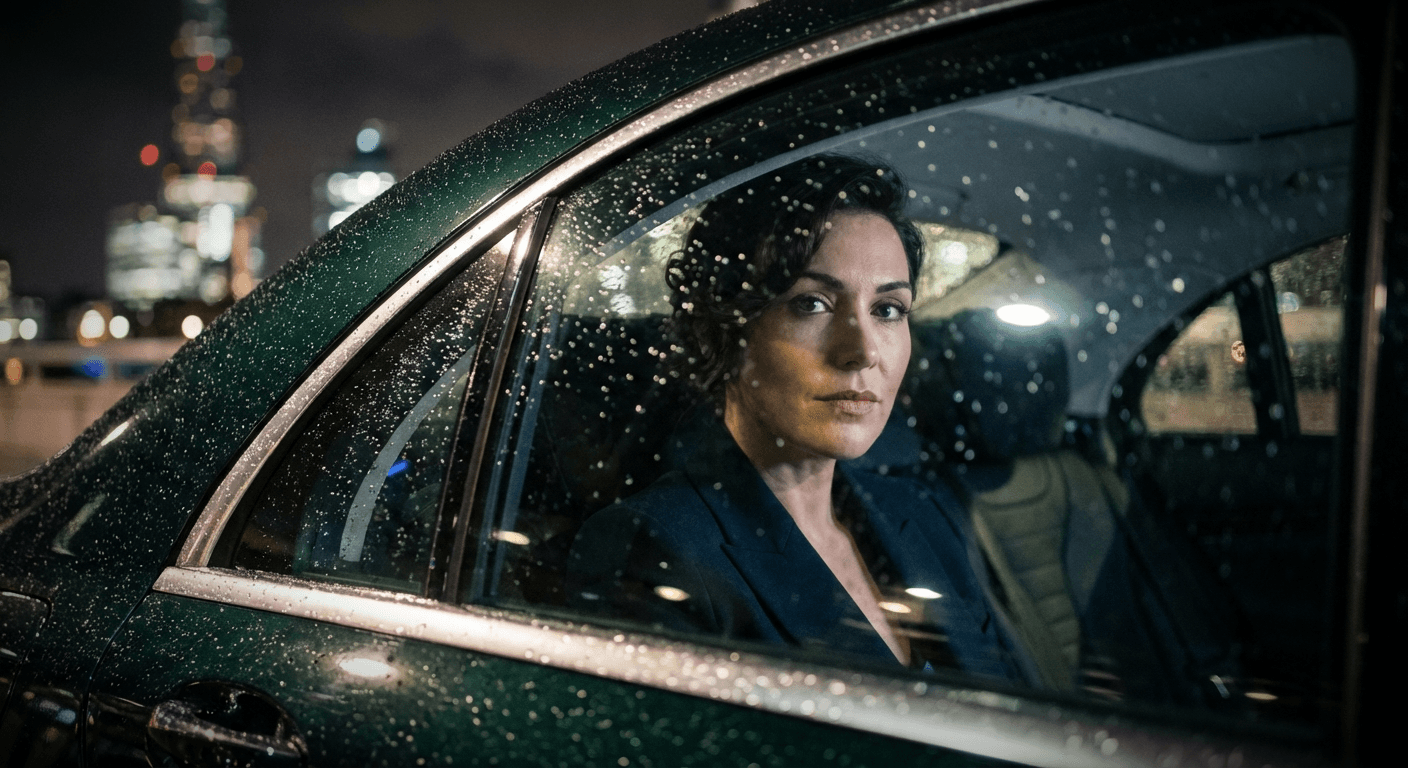 Executive arriving at destination